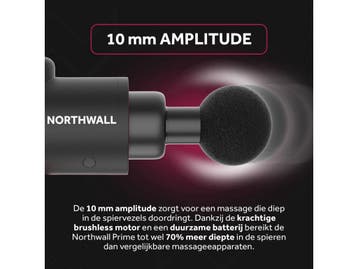 Northwall Prime - Massage Pistool - 6 Opzetstukken 20, Sport en Fitness, Massageproducten, Verzenden, Nieuw