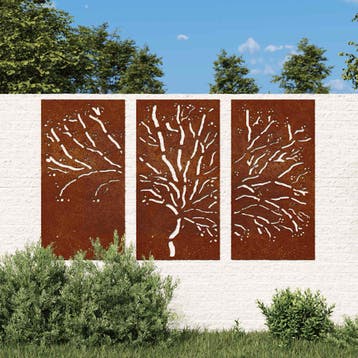 vidaXL 3-delige Tuindecoratieset boomontwerp 105x55 cm, Verzenden, Nieuw