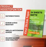 14 Matte Vinyl Stickervellen A4 Printer Paper -, Computers en Software, Printers, Ophalen of Verzenden, Zo goed als nieuw, AgoDeo