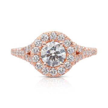 Ring - 18 karaat Roségoud - 1.48ct. tw. Diamant (Natuurlijk), Nieuw