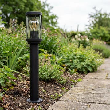 LED Tuinpaal - sokkel - Staande buitenlamp | 50cm | Zwart, Tuin en Terras, Ophalen of Verzenden, Nieuw, Netvoeding, Staande lamp