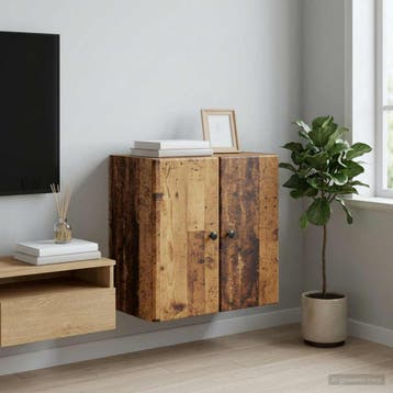 vidaXL Wandkast 59 x 31 x 60 cm Bewerkt hout Oud hout, Verzenden, Nieuw