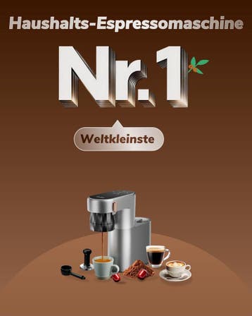 2-in-1 koffiezetapparaat, klein, direct warm en 20 bar, draa, Verzenden, Zo goed als nieuw