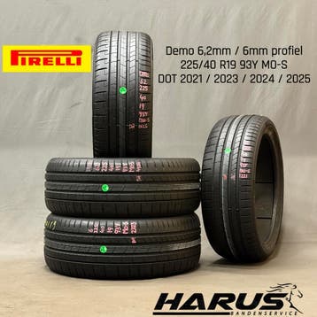 225/40/19 93Y MO-S Pirelli zomerbanden 6,2/6mm profiel 4X, 19 inch, Gebruikt, Ophalen of Verzenden, Band(en)