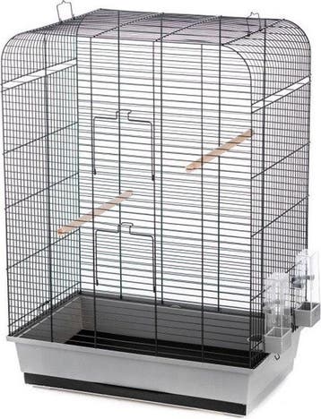 Vogelkooi - Nina  Zwart - 54 x 34 x 75 cm, Dieren en Toebehoren, Vogels | Hokken en Kooien, Ophalen of Verzenden, Nieuw, Metaal