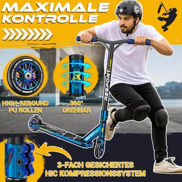 Stuntstep - Voor kinderen en volwassenen - Vouwbaar - Blauw, Verzenden, Zo goed als nieuw