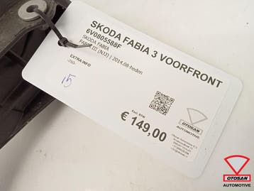 Skoda Fabia 3 2014+ Voorfront Origineel Front 6V0805588F, Ophalen, Gebruikt, Voor, Skoda