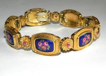 Armband - 18 karaat Geel goud Robijn, Nieuw