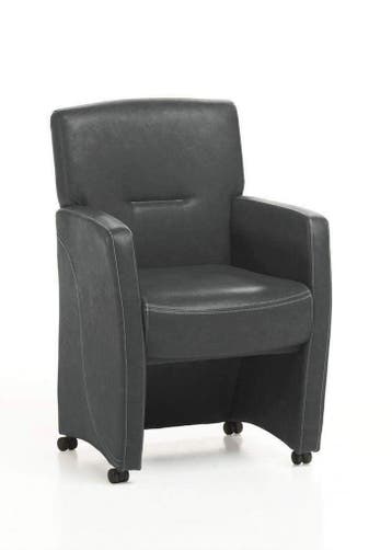 Eetkamerstoel Cindy - eetkamerstoelen - Grijs, Nieuw, Grijs, Stof