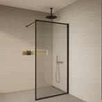 BWS Douchewand Redo 8mm | Glas | Mat Zwart | Inloopdouche, Doe-het-zelf en Verbouw, Sanitair, Ophalen of Verzenden, Nieuw, Douche