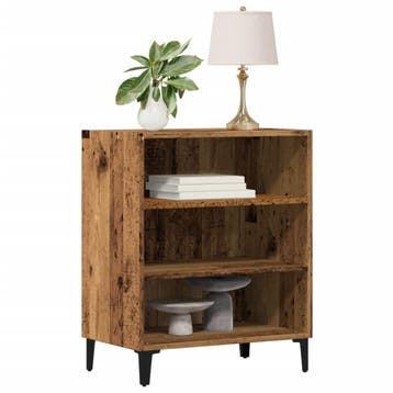 vidaXL Dressoir 57x35x70 cm bewerkt hout oud houtkleurig, Verzenden, Nieuw, Overige houtsoorten, Minder dan 50 cm