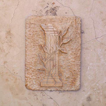 sculptuur, Colonna con Alloro - 25 cm - Gegoten steen