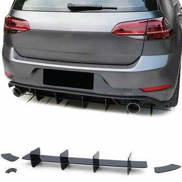 Diffuser Glans Zwart Volkswagen Golf 7 GTI 2013-2020 RL023, Nieuw, Achter, Volkswagen