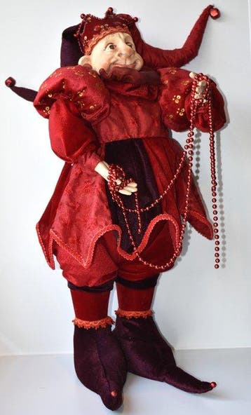 Kerstdecoratie - Decoratieve Venetiaanse kerstnar met kralen, Diversen, Nieuw