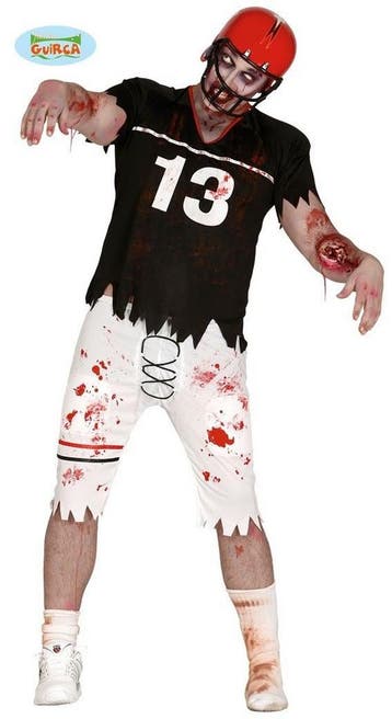 Rugby kostuum zombie, Verzenden, Nieuw, Feestartikel