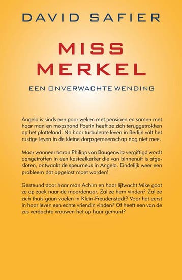 Miss Merkel en een onverwachte wending / Miss Merkel / 1, Verzenden, Gelezen, David Safier