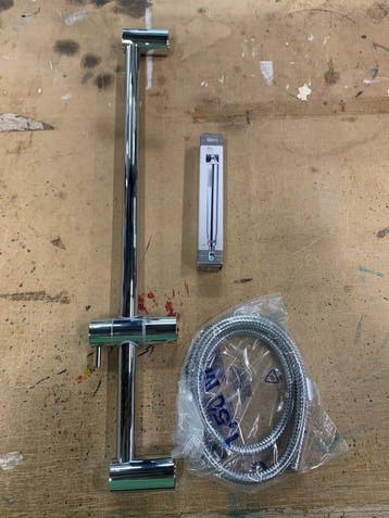 Bossini glijstang 70 cm met staafdouche chroom, Ophalen of Verzenden, Nieuw, Chroom, Bad