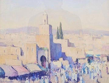 Orientalist School (XIX-XX) - Light Over The Medina