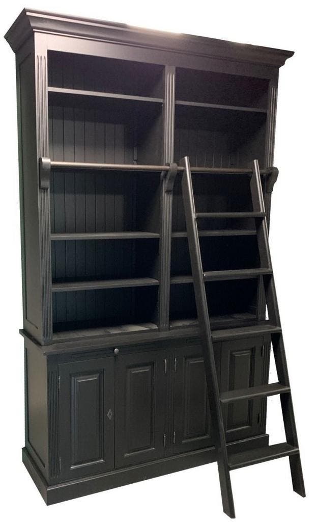Boekenkast zwart 60704 Toulouse 160 x 245cm, Huis en Inrichting, Kasten | Boekenkasten, Ophalen of Verzenden