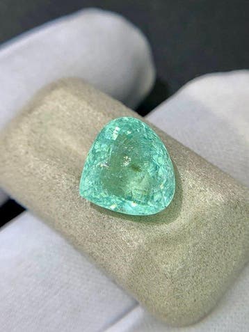 1 pcs Groen, Blauw Paraiba toermalijn - 9.29 ct - Asian, Nieuw