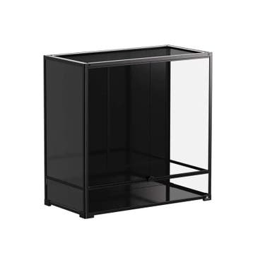 Terrarium Duvo Knockdown Zwart – Groot Hoog Glazen Terrar., Verzenden, Nieuw, Overige typen
