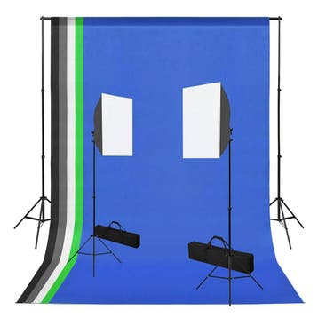 vidaXL Fotostudioset met softboxlampen en achtergronden, Verzenden, Nieuw