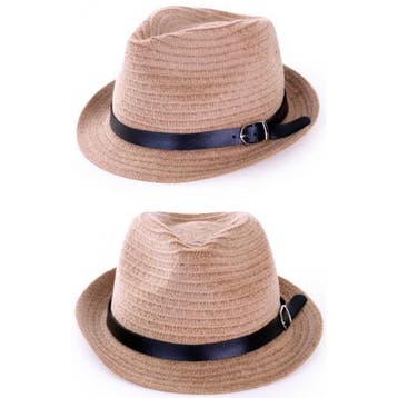 Zomer hoedje met zwarte riem - Hawaii/ zomer hoedje, Verzenden, Nieuw