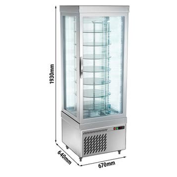 GGM Gastro | Panoramische koelvitrine - 430 liter - 670mm -, Verzenden, Nieuw