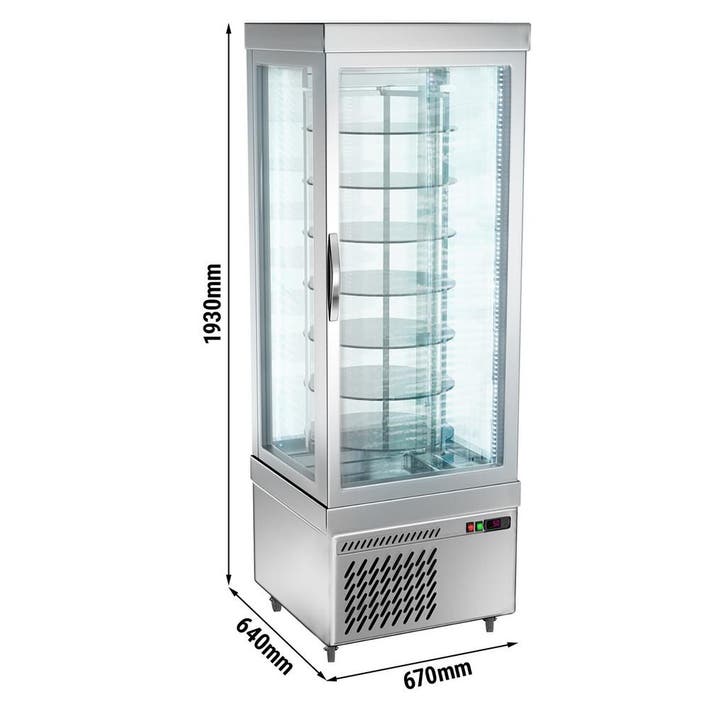 GGM Gastro | Panoramische koelvitrine - 430 liter - 670mm -, Witgoed en Apparatuur, Koelkasten en IJskasten, Verzenden