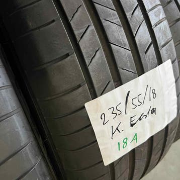 2 x Kumho Ecsta 235-55-18 Zomerbanden 5,5mm, 18 inch, Gebruikt, Ophalen of Verzenden, 235 mm