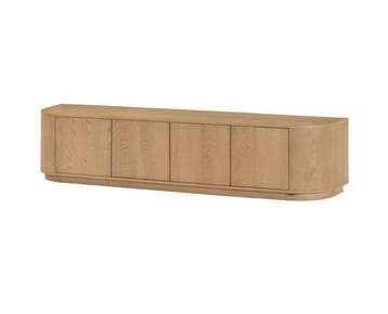 Tv meubel Novero eiken 220 cm - Naturel, Ophalen of Verzenden, Nieuw