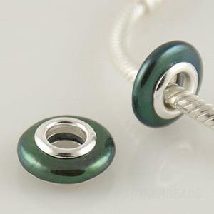 Parel smarargd 925 Sterling Zilver met Parel, Ophalen of Verzenden, Nieuw, Kraal