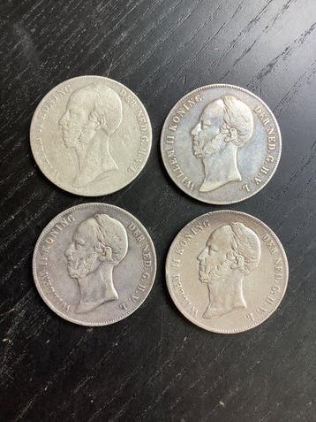 Nederland. Willem II. 2 1/2 Gulden 1845-1848 (Zonder