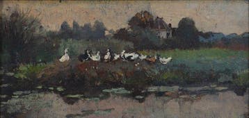 Willem Hendrik van der Nat (1864–1929) - Eenden aan de