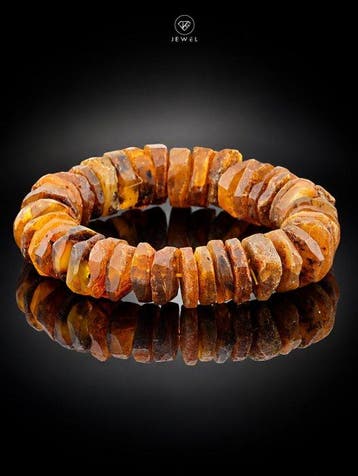 Tijdloze Baltische Amber Armband – Echt gouden cognac-amber, Verzamelen, Nieuw