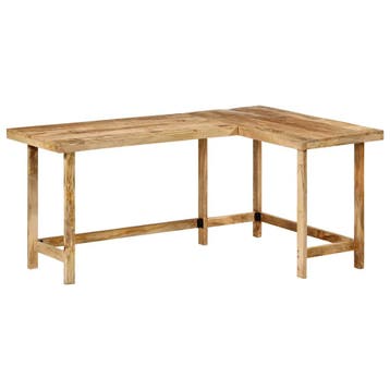 vidaXL Bureau 165x110x75 cm massief mangohout, Verzenden, Nieuw