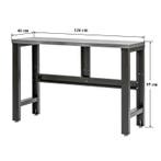 Stalen werkbank met roestvrij staal blad – 136 x 46 x 95 cm., Doe-het-zelf en Verbouw, Werkbanken, Ophalen of Verzenden, Nieuw