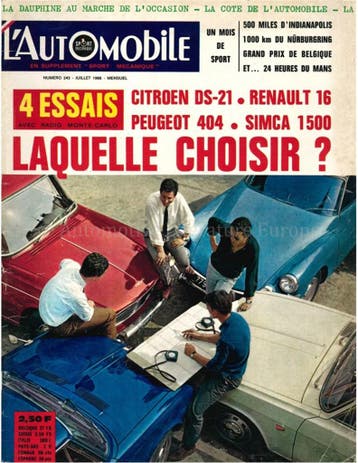 1966 LAUTOMOBILE MAGAZINE 243 FRANS, Nieuw, Author