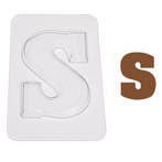 Chocoladebloklettervorm 200 gr. Letter S, Verzenden, Nieuw