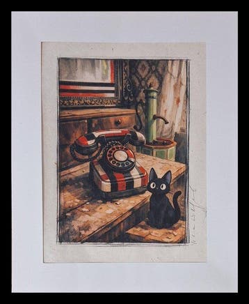 Emma Wildfang - Jiji with Marklin fountain No. 8653 around