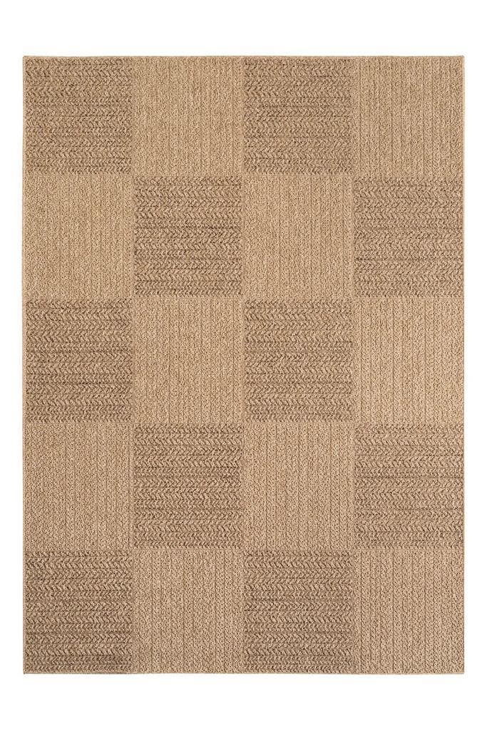 Buitenkleed | Timber | Blokken | Beige | 80x150 cm, Huis en Inrichting, Stoffering | Tapijten en Kleden, Verzenden