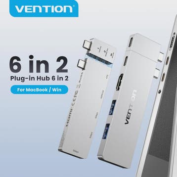 Vention Thunderbolt 4 Docking Station: 6-in-2 USB-C Hub met, Computers en Software, Dockingstations, Verzenden, Nieuw