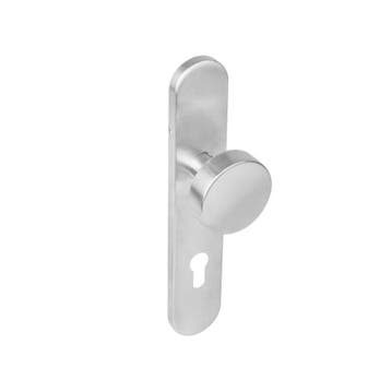 Intersteel Knop op langschild profielcilindergat 72mm - RVS, Verzenden, Nieuw