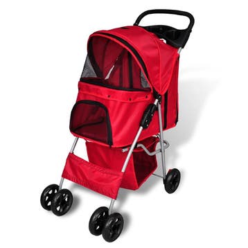 vidaXL Wandelwagen voor hond rood, Verzenden, Nieuw