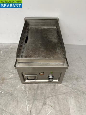 RVS Olis Gladde Bakplaat Grillplaat 40 cm 400V Horeca, Ophalen of Verzenden, Gebruikt