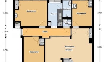 Te Huur 4 Kamer Appartement Oude Loosdrechtseweg In Hilversu, Direct bij eigenaar, Noord-Holland, Hilversum, Appartement