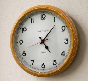 Wandklok - ALFA G.M. - Industrial Metaal - 1960-1970 -