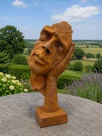 Beeld,  THE THINKING FACE  - 29 cm - Gietijzer