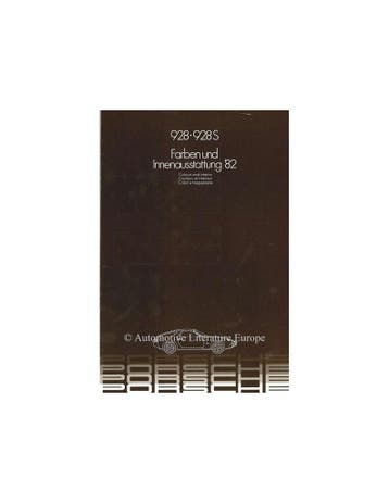 1982 PORSCHE 928 & 928S KLEUREN & INTERIEUR BROCHURE, Nieuw, Porsche, Author