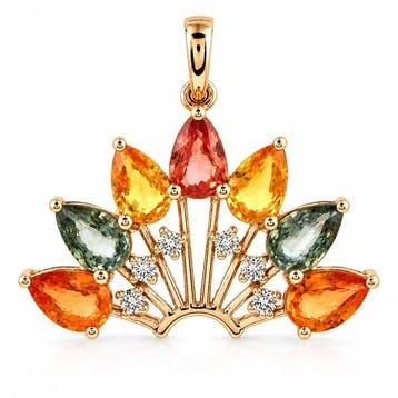 Zonder minimumprijs - Hanger - 14 karaat Geel goud - 3.52ct.